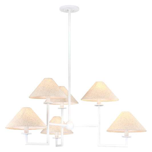 Gladwyne 6 Light Chandelier - Textured White