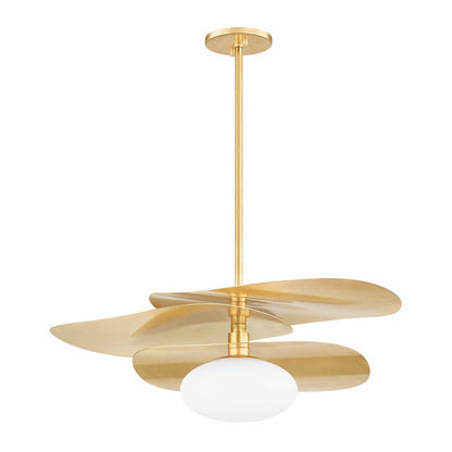 Allida 1 Light Pendant Light - Vintage Gold Leaf