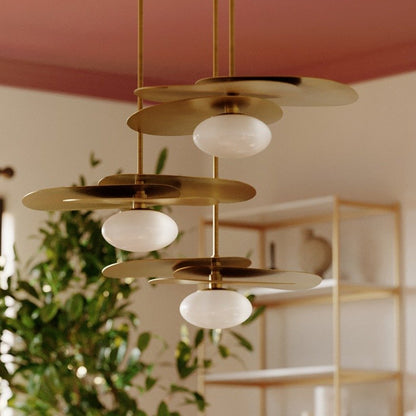 Allida 1 Light Pendant Light - Vintage Gold Leaf