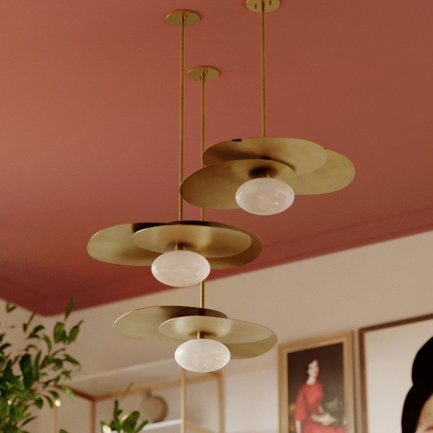 Allida 1 Light Pendant Light - Vintage Gold Leaf