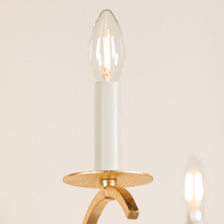 Jaclin 6 Light Chandelier - Gold Leaf