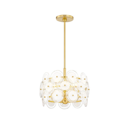 Zoella 3 Light Pendant Light - Aged Brass