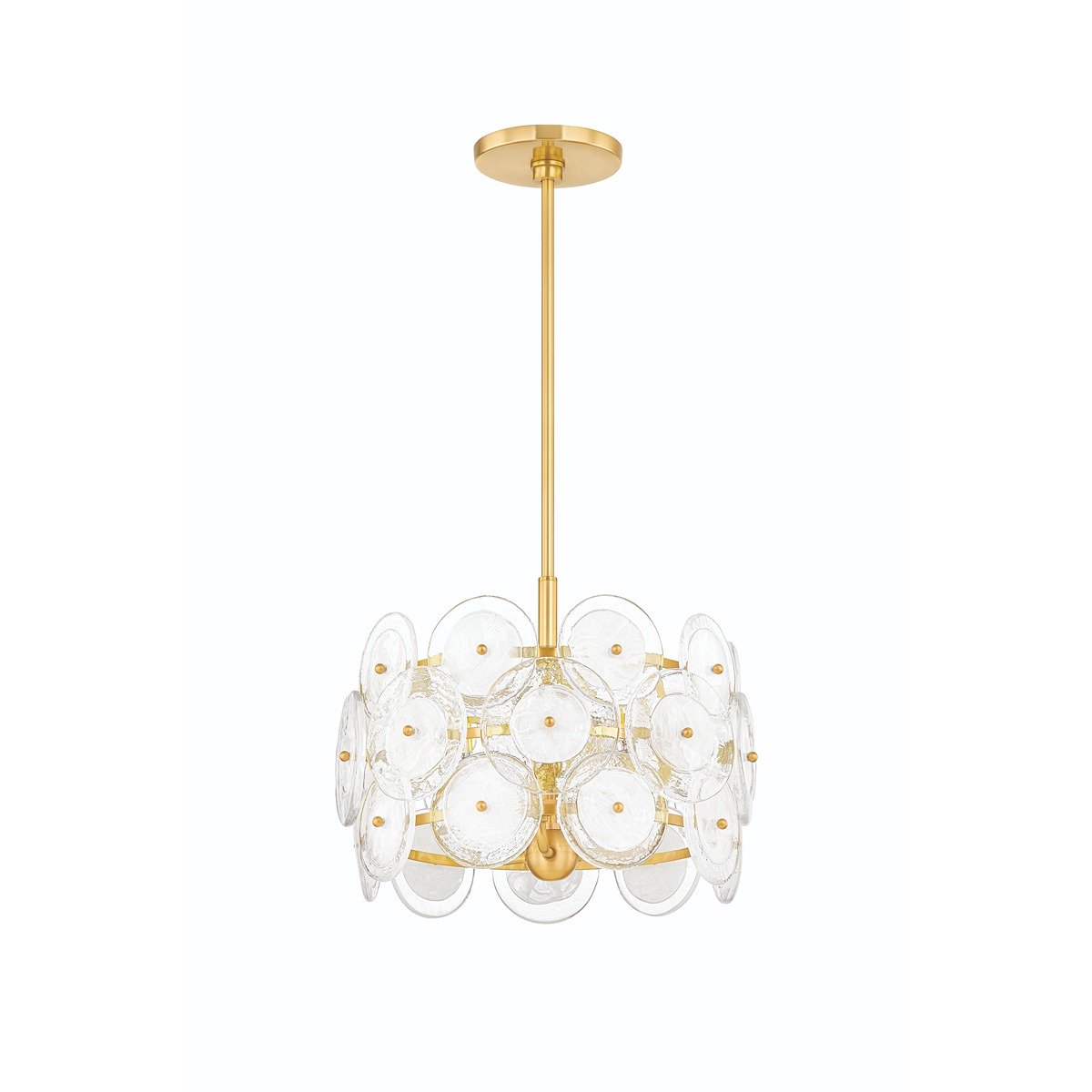 Zoella 3 Light Pendant Light - Aged Brass
