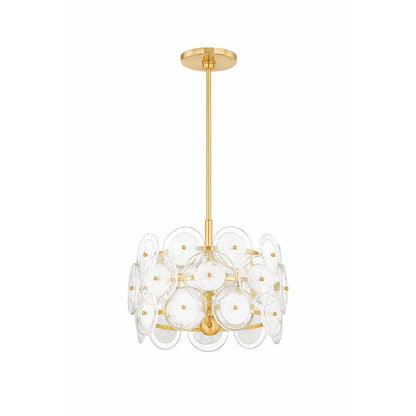 Zoella 3 Light Pendant Light - Aged Brass