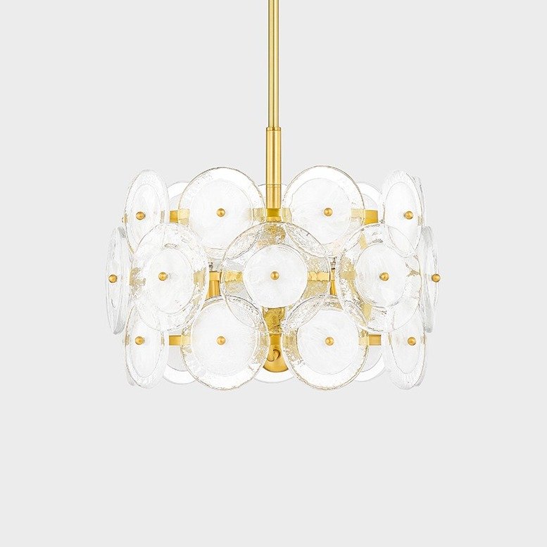 Zoella 3 Light Pendant Light - Aged Brass