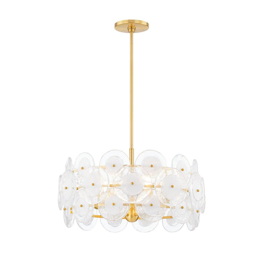 Zoella 5 Light Chandelier - Aged Brass