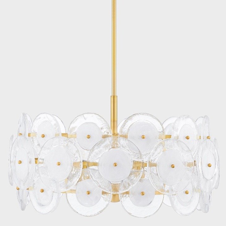 Zoella 5 Light Chandelier - Aged Brass