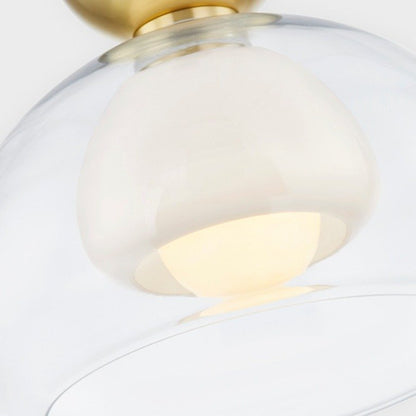 Cortney 1 Light Semi Flush - Aged Brass