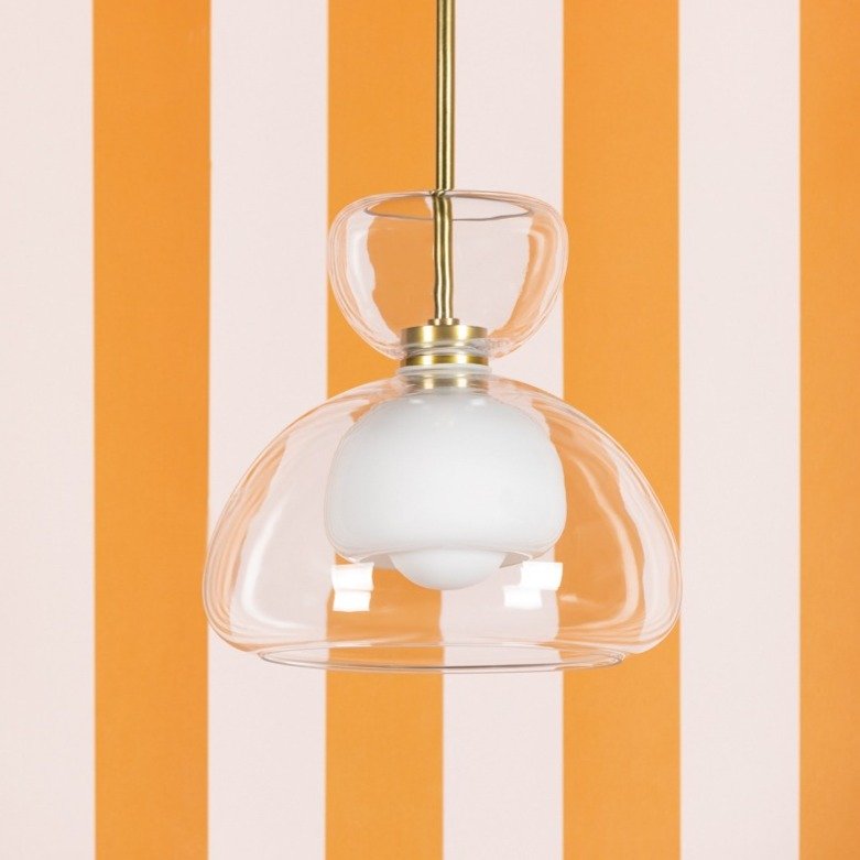 Cortney 1 Light Pendant Light - Aged Brass