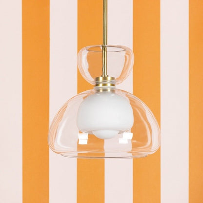 Cortney 1 Light Pendant Light - Aged Brass