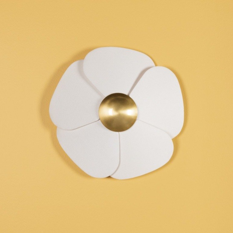 Madeline 1 Light Flush Mount - Aged Brass