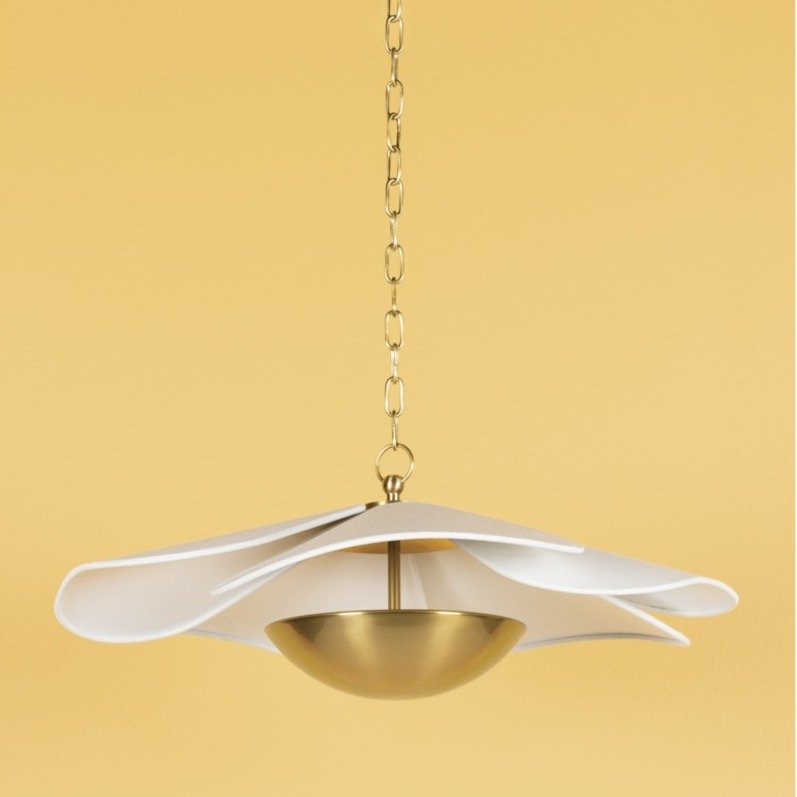 Madeline 1 Light Pendant Light - Aged Brass