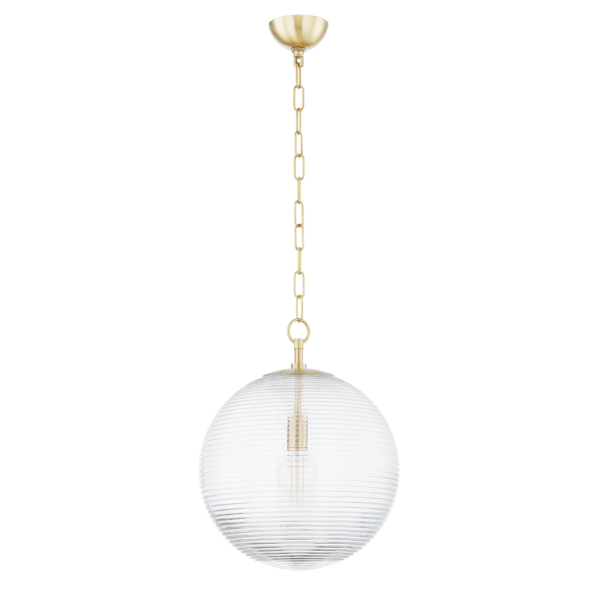 Sara Glass Pendant Light - Brass