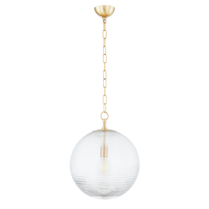 Sara Glass Pendant Light - Brass