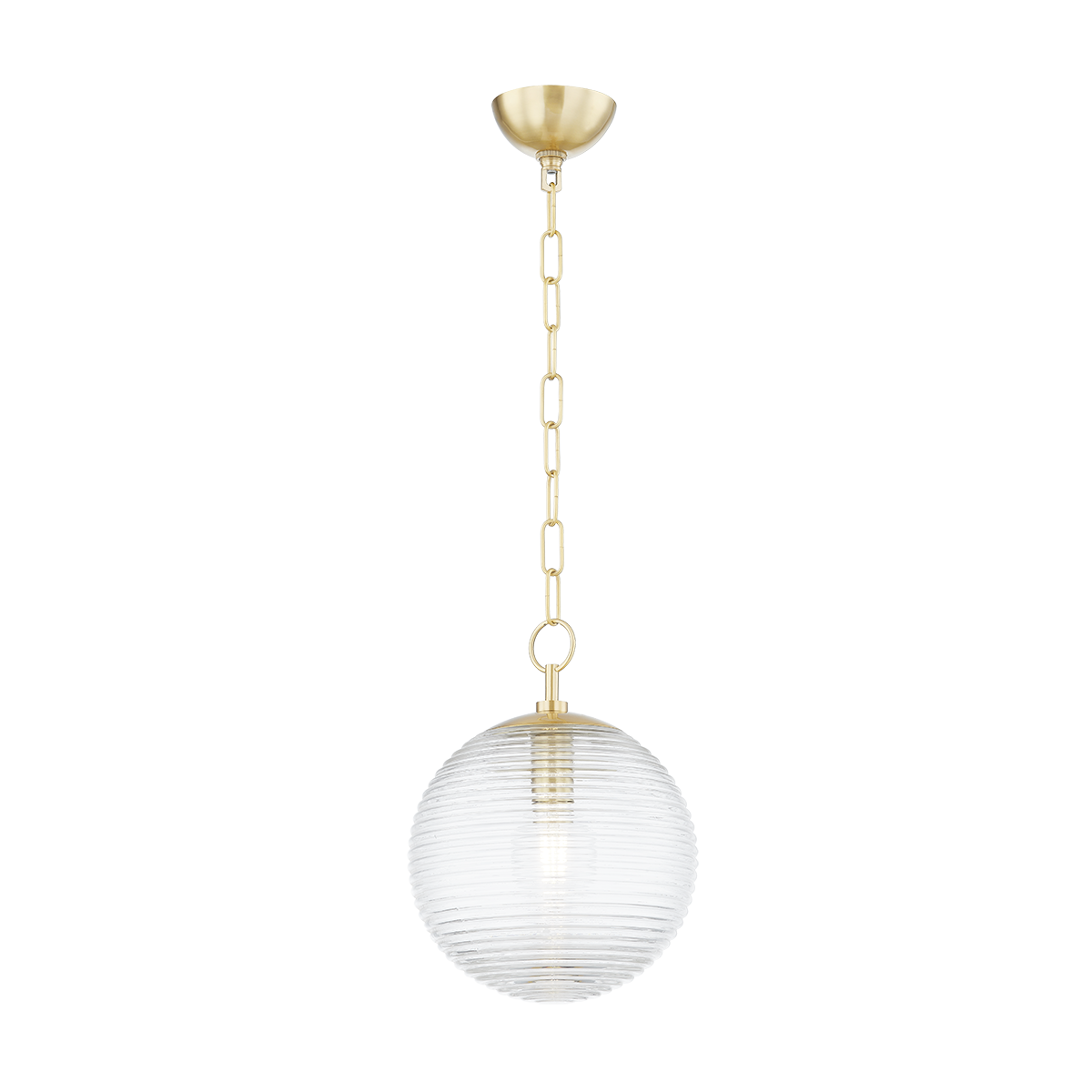 Sara Glass Pendant Light - Brass