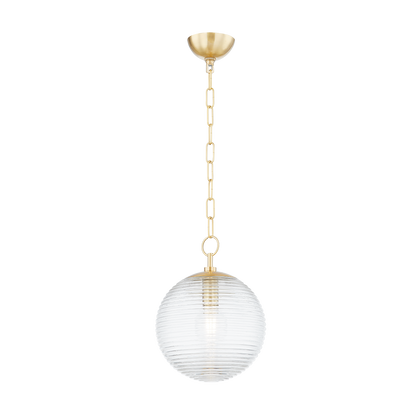 Sara Glass Pendant Light - Brass