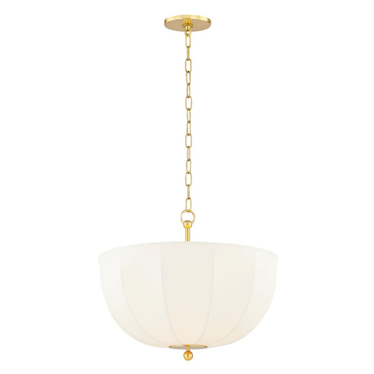 Meshelle 1 Light Pendant Light - Aged Brass