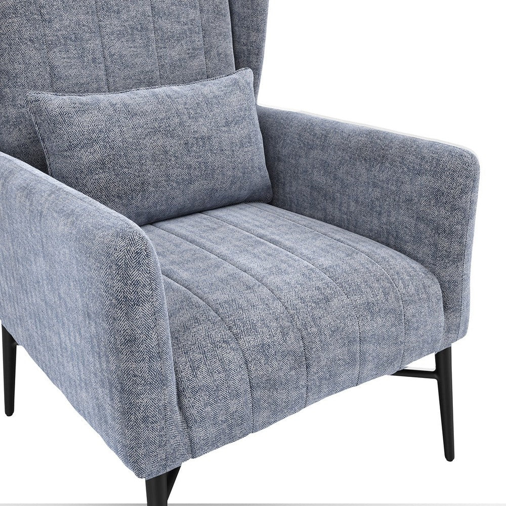 Marlow Herringbone Chair - Navy