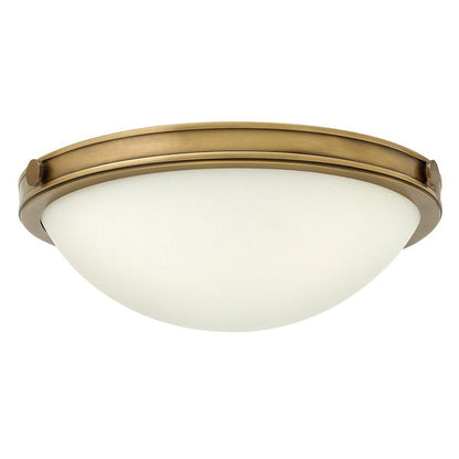 Collier 2 Light Flush Mount Light - Heritage Brass