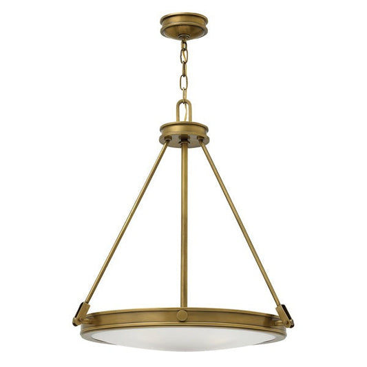 Collier 4 Light Pendant Light - Heritage Brass