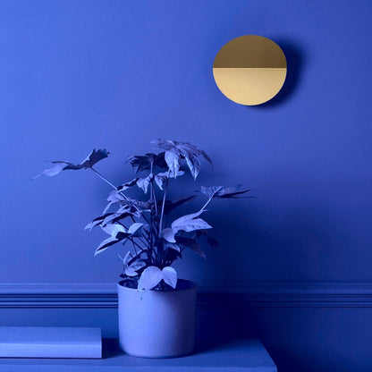 Round Diffused Wall Light - Brass