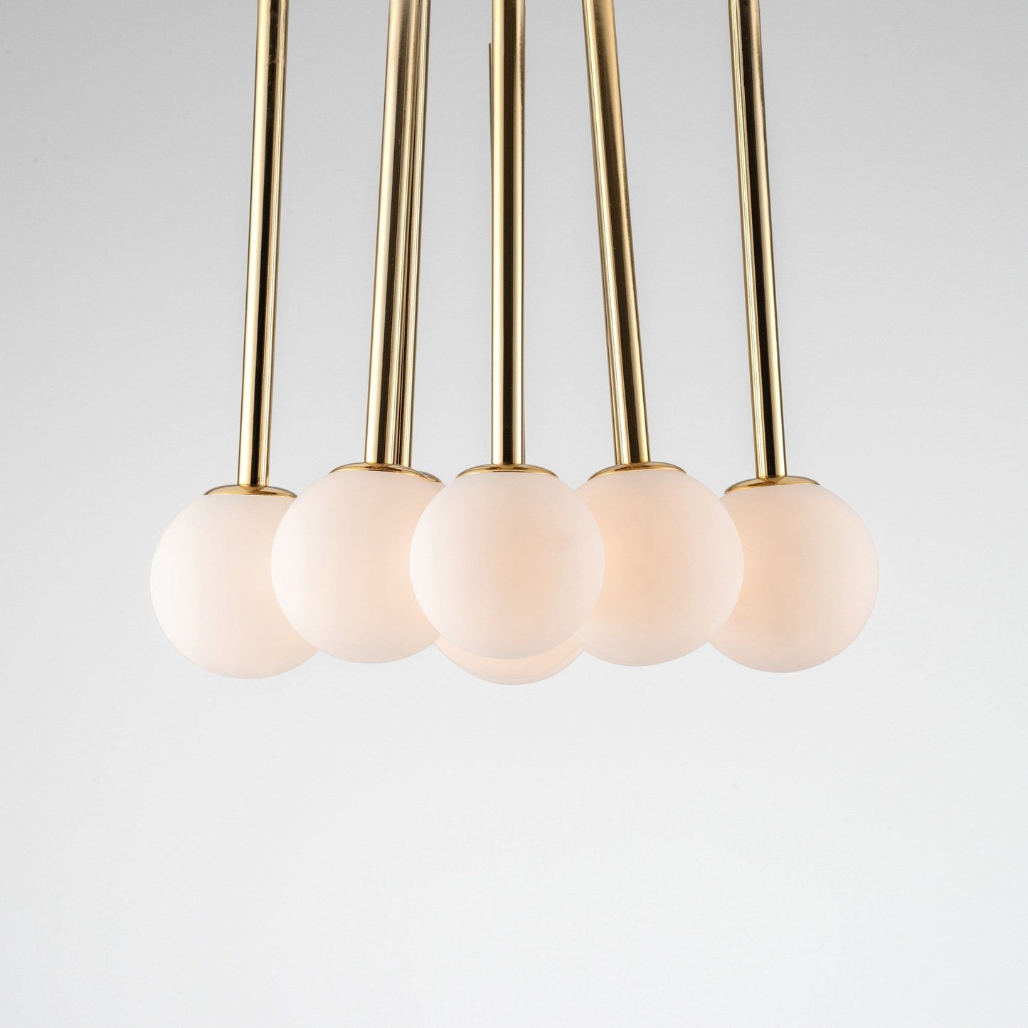 Opal Ball Cluster Ceiling Light - Brass