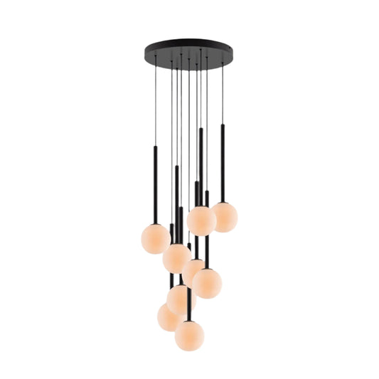Opal Ball Cluster Ceiling Light - Charcoal