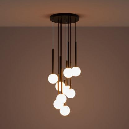 Opal Ball Cluster Ceiling Light - Charcoal