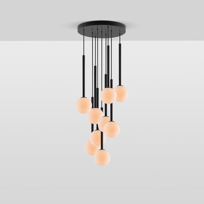 Opal Ball Cluster Ceiling Light - Charcoal