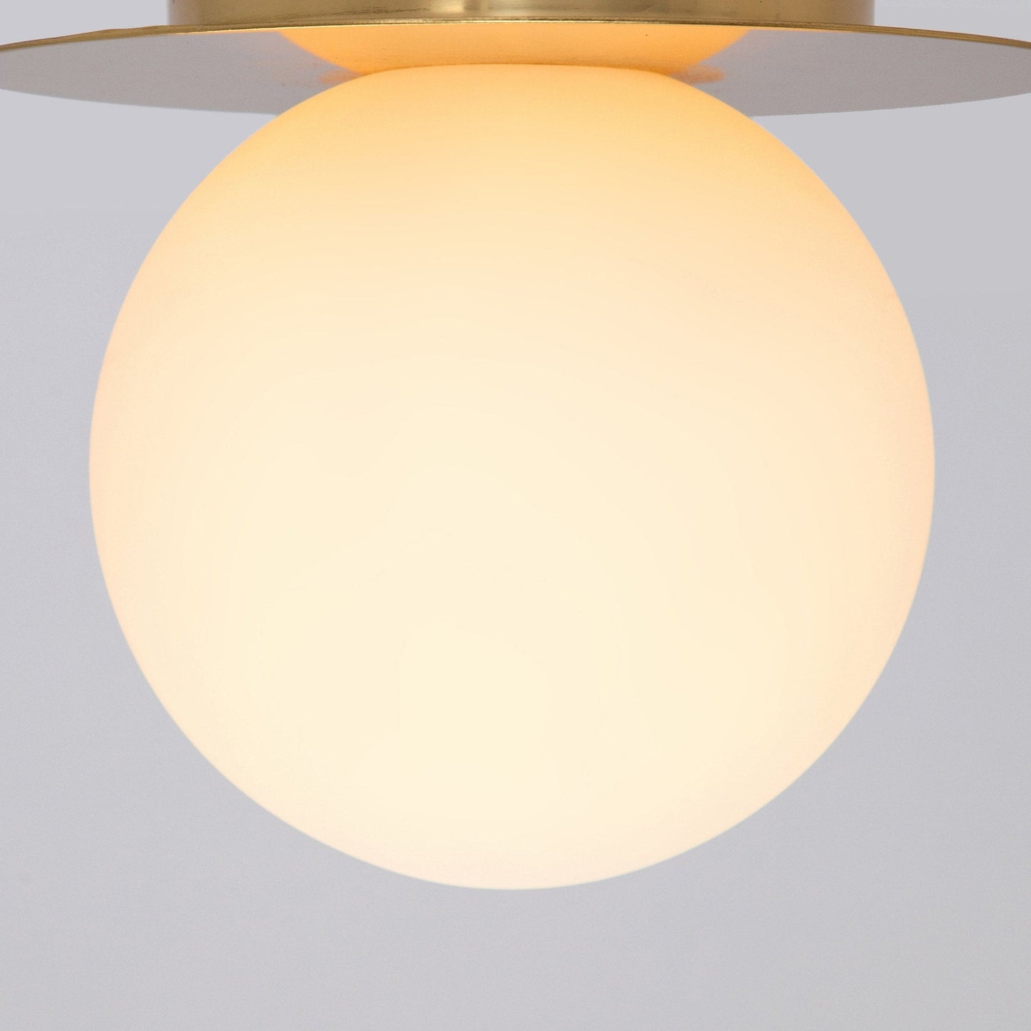 Opal Disc Wall Light - Brass