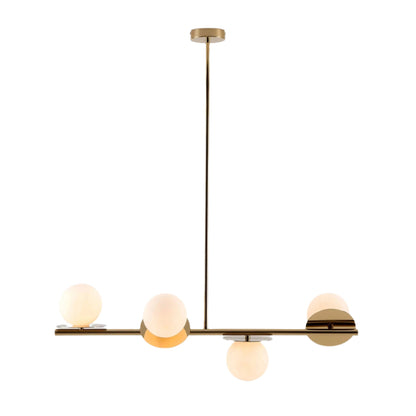 Opal Disc Ceiling Light- Brass