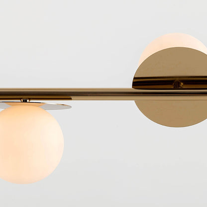 Opal Disc Ceiling Light- Brass