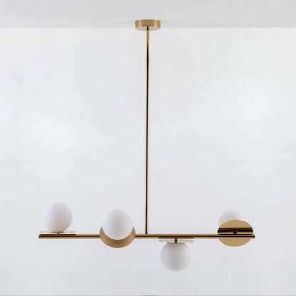 Opal Disc Ceiling Light- Brass