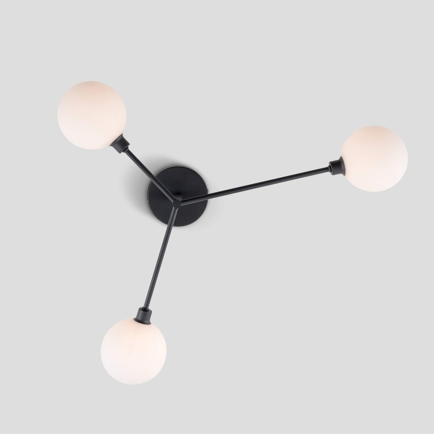 3 Light Flush Ceiling Light - Charcoal