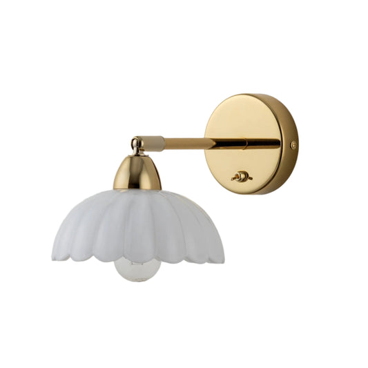 Flower Sconce Wall Light - White