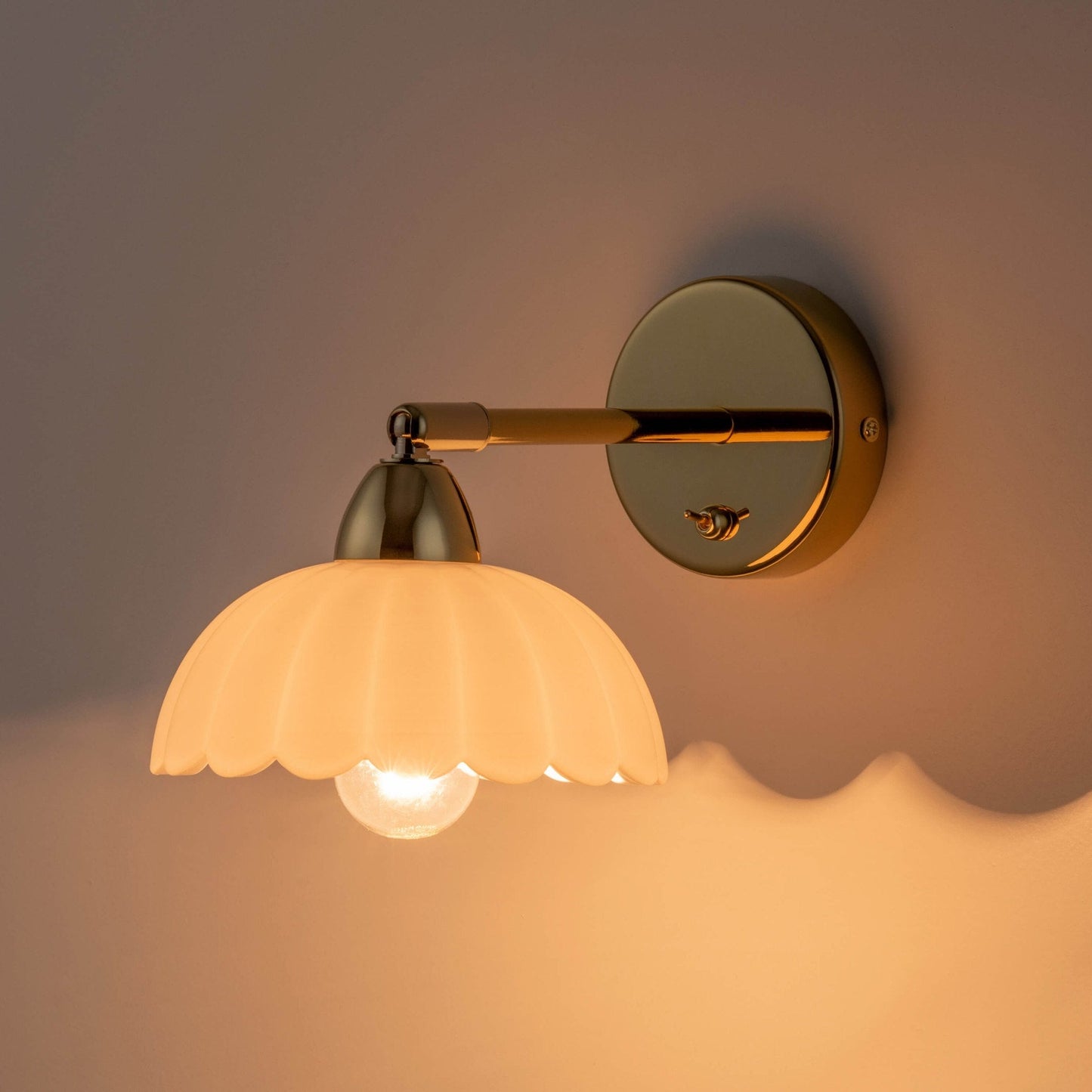 Flower Sconce Wall Light - White