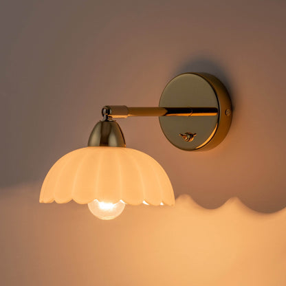 Flower Sconce Wall Light - White