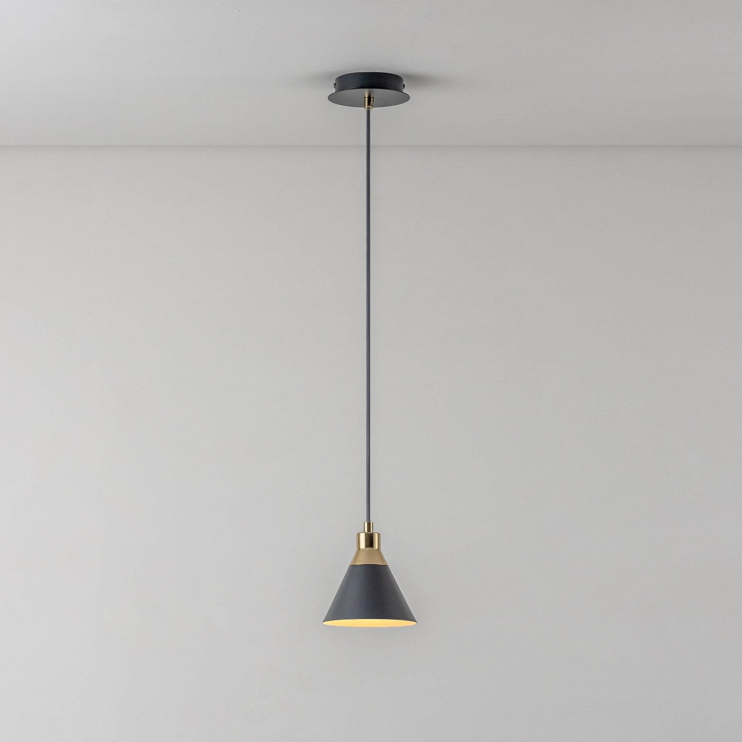 Cone Pendant Ceiling Light - Charcoal