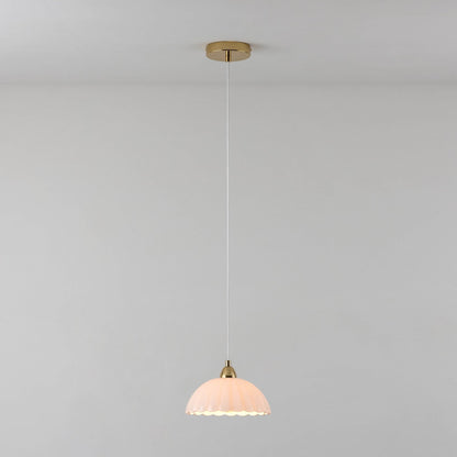 Flower Glass Pendant Ceiling Light - White