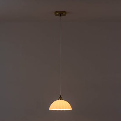 Flower Glass Pendant Ceiling Light - White