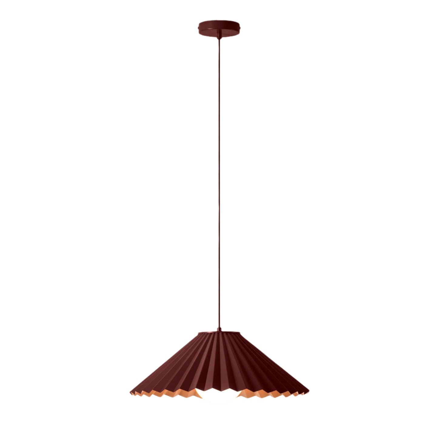 x Emma Gurner: The Pleat Ceiling Pendant - Burgundy