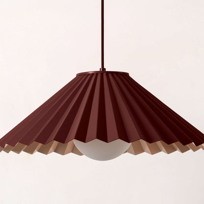 x Emma Gurner: The Pleat Ceiling Pendant - Burgundy