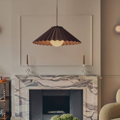 x Emma Gurner: The Pleat Ceiling Pendant - Burgundy