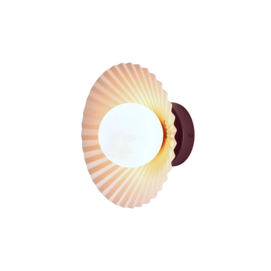 x Emma Gurner: The Pleat Wall Light - Burgundy