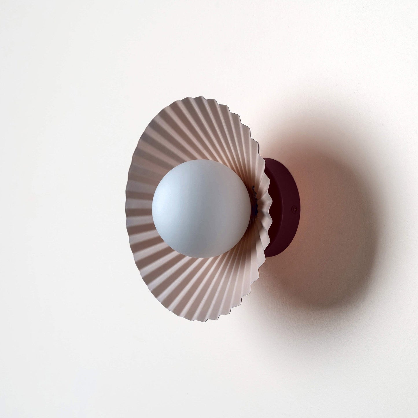 x Emma Gurner: The Pleat Wall Light - Burgundy
