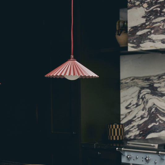 The Pleat Ceiling Pendant Small - Burgundy | Outlet