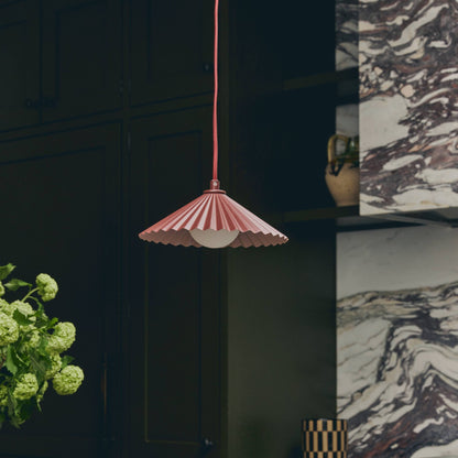 The Pleat Ceiling Pendant Small - Burgundy | Outlet