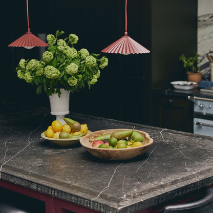 x Emma Gurner: The Pleat Ceiling Pendant Small - Burgundy