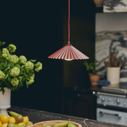 The Pleat Ceiling Pendant Small - Burgundy | Outlet
