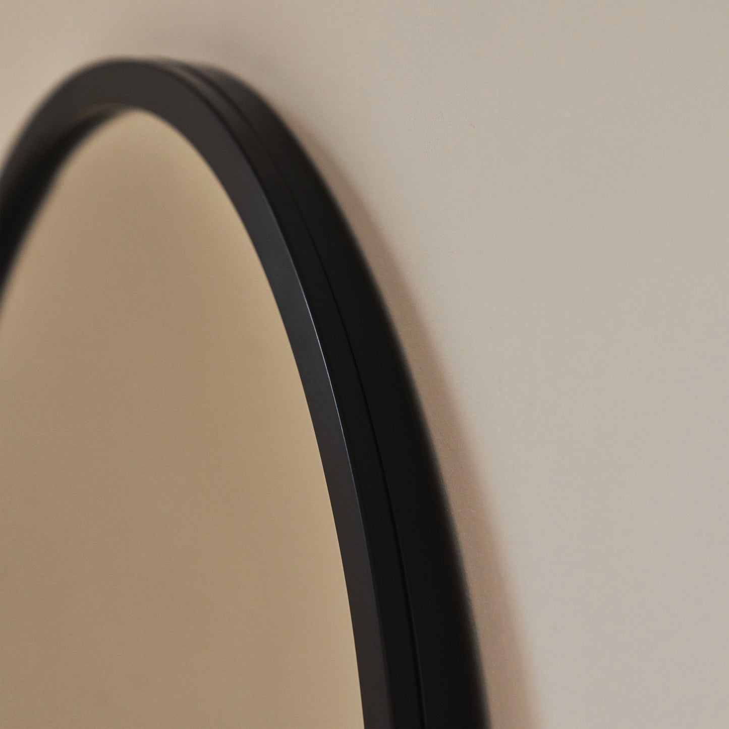 Higgins - Full Length Black Large Arched Metal Mirror 170cm x 70cm